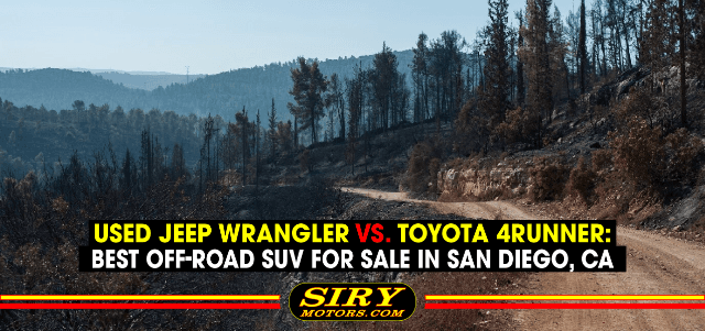 Used Jeep Wrangler vs Toyota 4Runner- Best Off-Road SUV for Sale in San Diego, CA